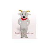 Fur White Sheep Mascot Costume Christmas Party Dress