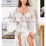 Ladies Sexy Gown and Nightdress Set Lace Turkish Lingerie 2016