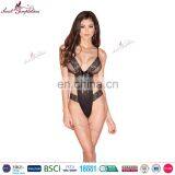 Secret Temptations Black Lace Open Showing Hot Sexy Big Breast Lingerie Sexy Babydoll Transparent Bodysuit Woman Sexy Teddy thumbnail-2