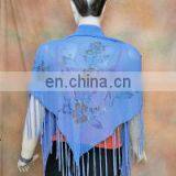 Embroidered Triangle shape scarf