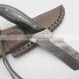 Wholesale Damascus Knifes - Damascus Hunting Knife With Leather Cover thumbnail-1