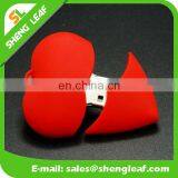 Customized Pvc Rubber Heart Shaped Usb Flash Drive for Gifts thumbnail-2