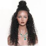 Double Wefts  For Black Women Long Lasting 10inch Curly Human Hair Wigs Chemical free