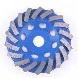 Double Row Turbo Diamond Grinding Cup Wheel Disc for Concrete Granite Marble Stone thumbnail-4