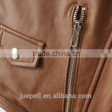 Jacket OEM 2015 Fashion Zippered Faux Leather Moto Jacket thumbnail-4