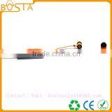 Sports Sweat-proof Wholesale Shiny Orange Soft Ruberized String Bluetooth Earphones thumbnail-5