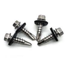 China Wholesale Galvanised Metal Hexagon Head Tek Wood Stainless Steel Hex Self Drilling Screw With Epdm Washers Roofing Screw thumbnail-5