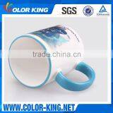 Manufacturer Wholesale Sublimation 11oz Top Grade Rim Colourful Mug thumbnail-4