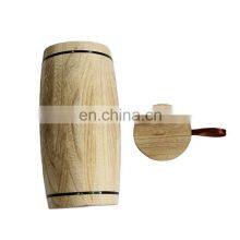 Multifunctional Household Handcraft Antique Storage Wooden Barrel,Natrual Wooden Decoration Barrel thumbnail-5