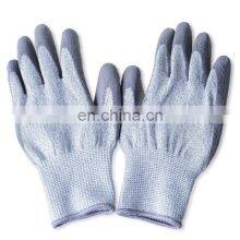 Cut Resistant HDPE Coated Gloves ANSI Level 5 Cut Resistance PU Palm Coated Mechanical Working Gloves For Glass Handling thumbnail-2