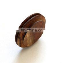 Food Grade Acacia Wood Seal Lid Home Kitchen High Borosilicate Glass Storage Jar Lids thumbnail-4