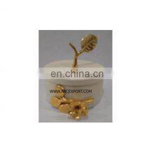 White Bowl With Fancy Lid Jar