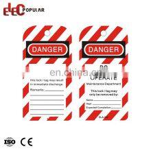 Industry Equipment Locked Custom Design Pvc Tags Safety Lockout Tagout