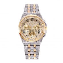 2020 Mens Wholesale Fashion Trendy Luxury Stainless Steel Bling Wrist Watch For Women