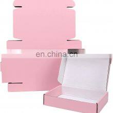 Small Corrugated Cardboard Packaging Pink Mailing Boxes for Business Shoes Clothing Jewelry Gift Shipping Boxes