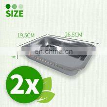 Bamboo Cutting Chopping Block Board With Containers Stainless Steel Tray Drawer for Kitchen Easy Waste Removal & Food Prep thumbnail-5