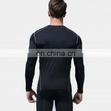 Gym Compression Shirts Quick Dry Long Sleeve Men Factory Sales Bodybuilding Tops 70polyester 30spandex thumbnail-2