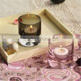 Bulk Colored Glass Votive Candle Holders Glass Cup for Wedding Gift Glassware