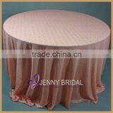 SQN#53 Wholesale Peach Sequin Elegant Wedding Table Linens for Sale thumbnail-4