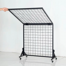Two Grid Wall Displays With Legs in a Black Grid Wall Panel Group thumbnail-2