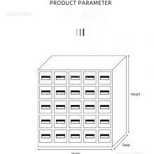 HN-HP06 Medizinische Kräuterschrank für Krankenhausapotheken, antimikrobieller Edelstahl-Schubfachschrank mit Etikettenhalter, individuelle Anpassung möglich thumbnail-5
