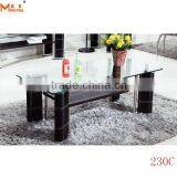 2 Layer Clear High Quality Glass Side Table for Sale thumbnail-2