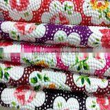 Cheap Price! Various Colors Vaccum Pvc Leather for Shoes and Bags With Embossed Flowers