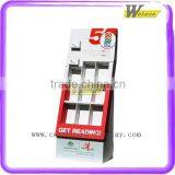 Promotion Supermarket Floor Shelf Stand Paperboard Pocket Display