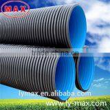 Black SN4 HDPE 225mm Corrugated Cable Pipe