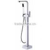 High Quality Brass Floor Mixer, Standing Bathtub Mixer, Square Chrome Finish thumbnail-1