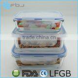 Hot Sale Clear Airtight Microwave Pyrex Glass Lunch Box thumbnail-4