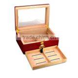 Spanish Cedar Wooden Cigar Humidor Box thumbnail-2