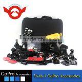 Family Kit 36 in 1 Accessories for Gopro Go Pro Accessories Set Outdoor Equipment for Surfing Selfie Car Mount Tripod