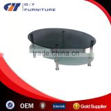 Promation Oval Tempered Glass Coffee Table Design