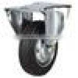 Solid Iron Core Rubber Industrial Carts' Castor Wheels N307 thumbnail-3