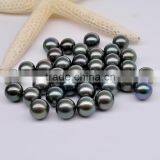 9-10 mm AAA Perfect Round Top Quality Hawaiian Black Pearls thumbnail-6