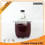 Vintage Clear Glass Bottle One Gallon Jug Handle Long With Cap thumbnail-2