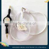 3.5mm Aux Audio Cable Usb Data Transfer M to M Retractable Audio Data Cable for IPod IPhone MP3 Players thumbnail-1