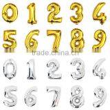 Middle Size 30 Inch Number Balloon Shiny Gold Color Foil Balloons for Party Decoration Globos thumbnail-4