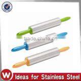 Stainless Steel Rolling Pin With Plastic Handle