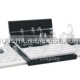 High Quality MDF Large Watch Display Rack With Clear C Hook Stand Holder For Exhibition