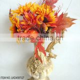 Excellent quality beautiful artificial pumpkin bouquets with sun flower maple leaves harvest home decoration bouquet