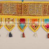 indian Door Hanging, Handmade Window Valance, Vintage Home Decor Embroidery Toran, Bohemian Door Hanging
