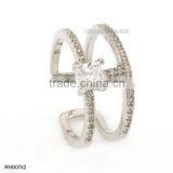 New Five-pointed Star Copper Zircon Diamond Ring For Girls thumbnail-5