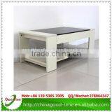 Flat Packing Wooden Coffer Table With Glass , Modern Wood Coffee Table Design thumbnail-4