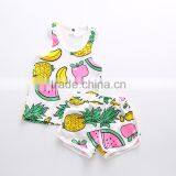 Wholesale Types of Cartoon Printed Comfort Summer Wear Children Tank Top Shorts Sets, Kids Clothes Set thumbnail-5