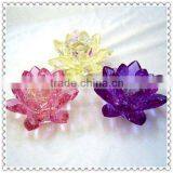 Romantic Colorful Crystal Lotus Figurine for Wedding Decoration thumbnail-1
