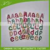 Best selling Customized adhesive non-toxic glitter letter sticker