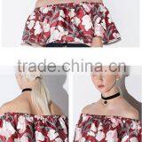 Women's Flower Print Short Sleeve Fashion Top T-shirt Blouses thumbnail-5