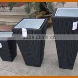 3PCS Rattan Flower Pot With Plastic Box Inside thumbnail-1